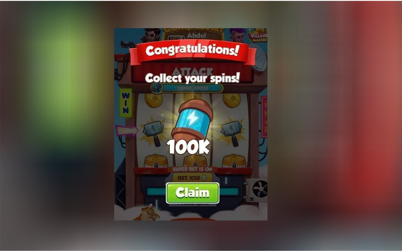 Unlimited free spins for coin master